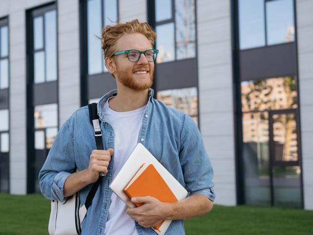 White male student